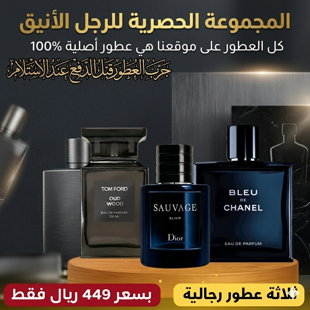 توم فورد أود وود + ديور سوفاج إكسير + بلو دو شانيل
